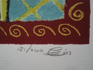 Jacques Tange - populair Rotterdams graficus - grote & gesigneerde Zeefdruk - "Domestic Animal" kopen? Bied vanaf 30!