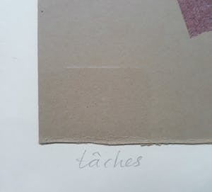 Andre van der Vossen - Tâches, collage op papier (ingelijst) kopen? Bied vanaf 395!