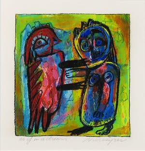 Henk Vierveijzer - Gemengde techniek op papier, As if in a dream - Ingelijst kopen? Bied vanaf 50!