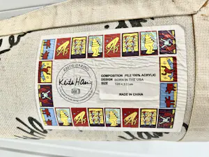 Keith Haring - ‘ Born in the USA’ vintage kunsttapijt kopen? Bied vanaf 2000!