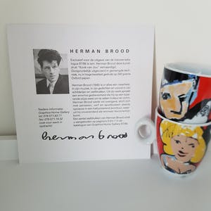 Herman Brood - Kunstdruk "Kook van Jou" samen met 2 koffiekopjes. kopen? Bied vanaf 15!