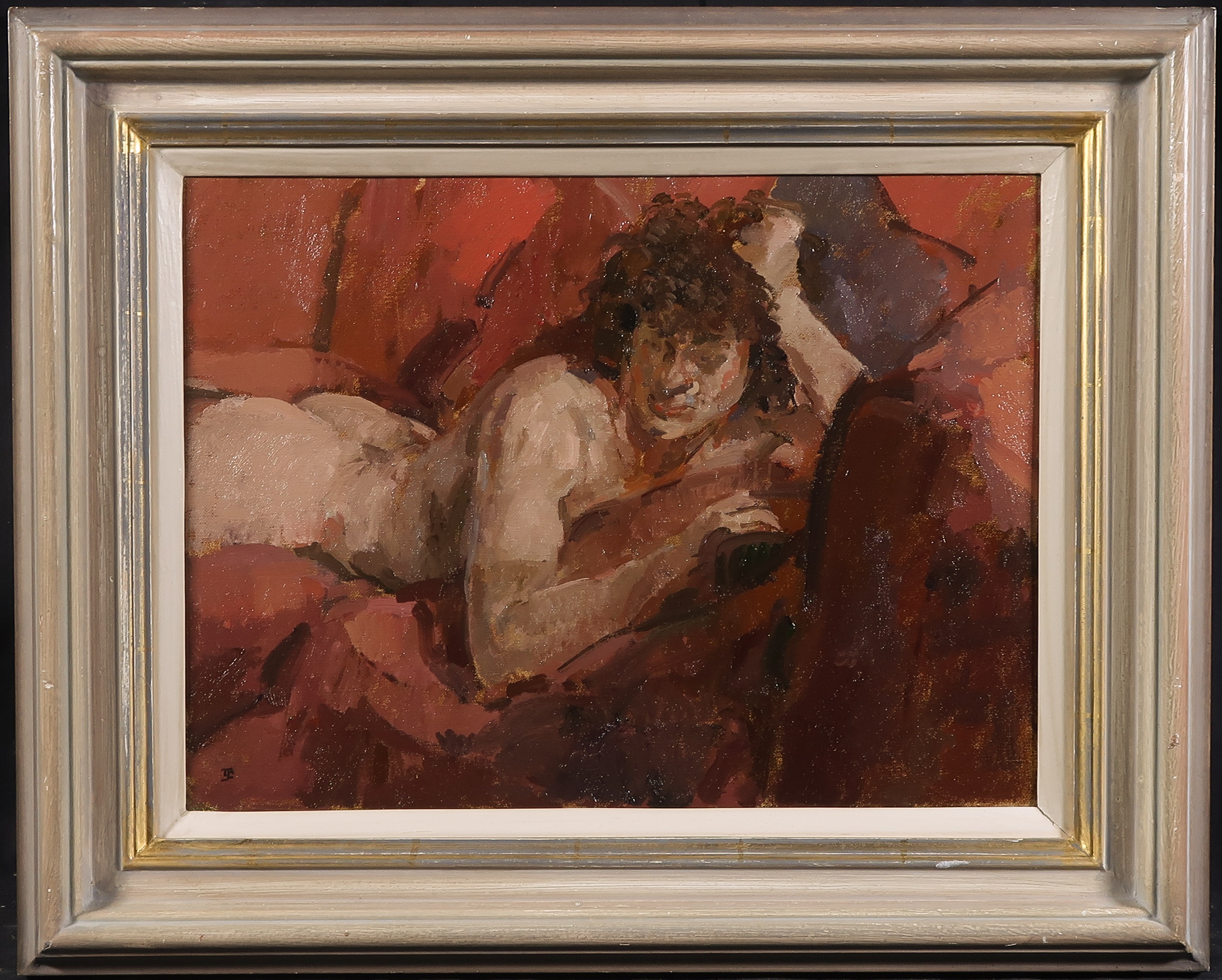 Thomas John Coates - Olieverf op doek, Adonis - Ingelijst verkocht voor € 275!