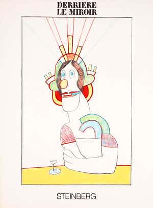 Saul Steinberg - Uitgave Derrière le miroir met originele litho's, no. 224 (1977) verkocht voor € 35!