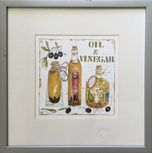 Alie Kruse-Kolk - Oil & Vinegar | zeefdruk, voor in de keuken - ingelijst kopen? Bied vanaf 22!