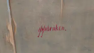 Hans Habraken - Stilleven met blauwe kan en gele pruimen kopen? Bied vanaf 795!