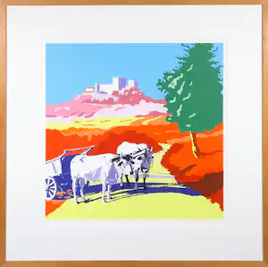 Marco Kooiman - Zeefdruk, Il castello - Ingelijst vendu pour 70€ !