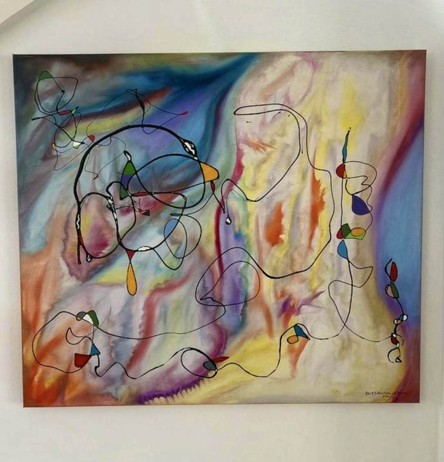 Justus Dick Bakhuizen van den Brink - Kleurrijk, abstract werk kopen? Bied vanaf 200!