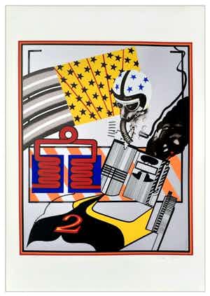 Peter Phillips - Custom painting nr. 6 - Zeer grote litho uit 1965 verkocht voor € 600!