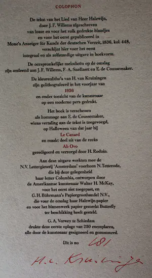 Harry van Kruiningen - Litho: Halewijn - 1956 kopen? Bied vanaf 55!