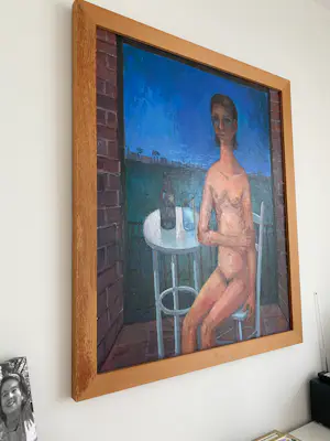 Willem Chabot - Meisje op balkon uitkijkend over Rotterdam kopen? Bied vanaf 750!