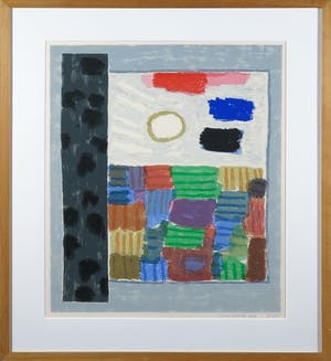 Harrie Gerritz - Zeefdruk, Zon boven akker - Ingelijst kopen? Bied vanaf 1!