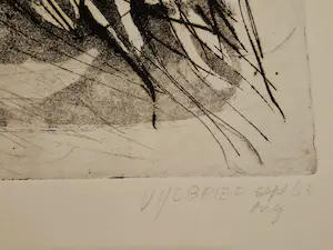 Ernst Vijlbrief - Zeer kleine oplage (7) "vlieg mij naar de maan" Ets/Aquatint - 1963 kopen? Bied vanaf 36!