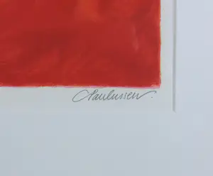 Carolina Paulussen - Zeefdruk op papier, Geisha Rood - Ingelijst kopen? Bied vanaf 70!