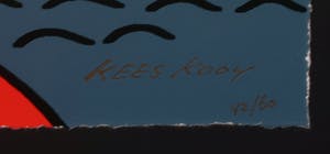 Kees Kooy - Zeefdruk, Bloeiende Velden - Ingelijst kopen? Bied vanaf 70!