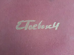 Eric Toebosch - 3 luik Zeefdrukken, titel,Nur die Liebe rettet uns,Alleen liefde kan ons redden kopen? Bied vanaf 40!