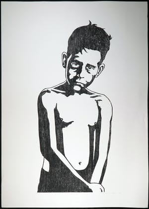 Mariska van Duffelen - Houtsnede, Zonder titel kopen? Bied vanaf 1!