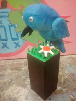 Peter Bastiaanssen - Houten vogel zt verkocht voor € 250!