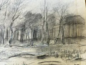 Anton Mauve (sr.) - Bomenrij in een winters landschap kopen? Bied vanaf 110!