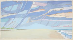 Paul Overhaus - Gouache op papier, Strandgezicht kopen? Bied vanaf 40!