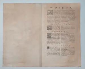 Frederik de Wit - Woerden, Oudewater Schoonhoven, Delfshaven Oude Kaart 1698 kopen? Bied vanaf 150!