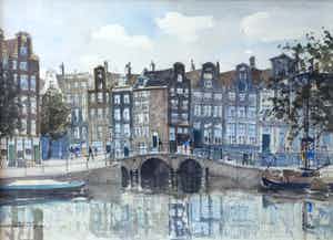Jan den Hengst - C5231-1, Torensluis, Gracht Amsterdam verkocht voor € 200!