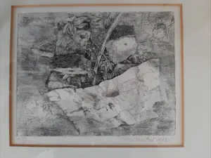 Wout van Vliet - stilleven met tekening kopen? Bied vanaf 20!