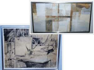 Frans Kohler - lot van 2: collage 1962 + stilleven jaren 60 verkocht voor € 35!