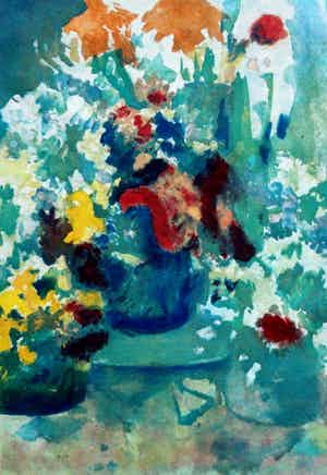 Kees Verwey - Ets/aquatint - bloemstilleven verkocht voor € 150!