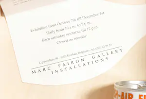 Servaas - Twee handgesigneerde blikjes en expositie uitnodiging, Fish-Air kopen? Bied vanaf 1!