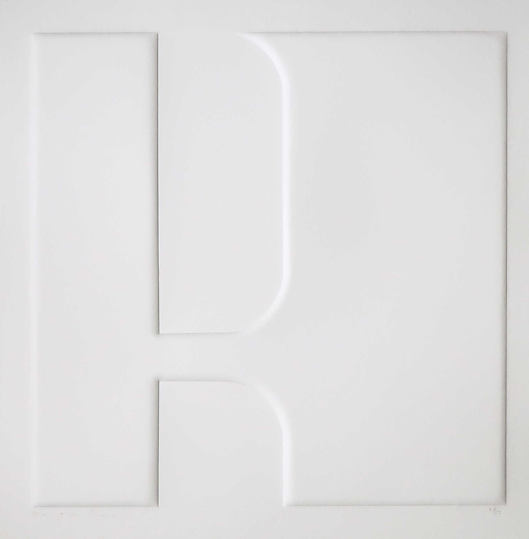 Harry van Kuyk - Reliefdruk, Geometrische diepdruk verkocht voor € 275!