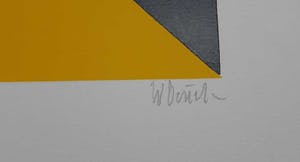 Walter Dexel - Zeefdruk, Geometrische compositie - Ingelijst kopen? Bied vanaf 180!