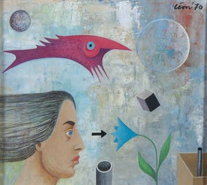 Leon Savelsberg - Gouache op papier, Zonder titel kopen? Bied vanaf 50!