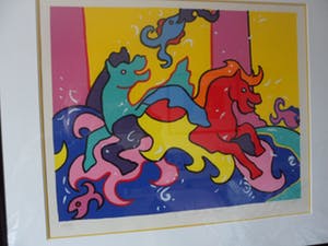 Shunyam - Zeefdruk, I cavalli di trevi - Ingelijst. kopen? Bied vanaf 90!