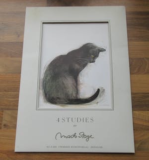 Niet of onleesbaar gesigneerd - Mads Stage - 4 Studies of Cats kopen? Bied vanaf 1!