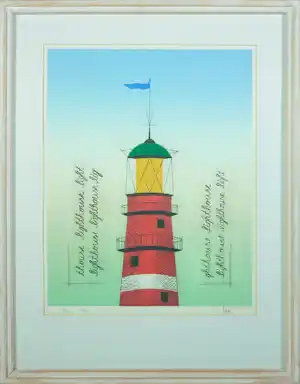 Helmut Böhm - Ets, Lighthouse - Ingelijst vendu pour 35€ !
