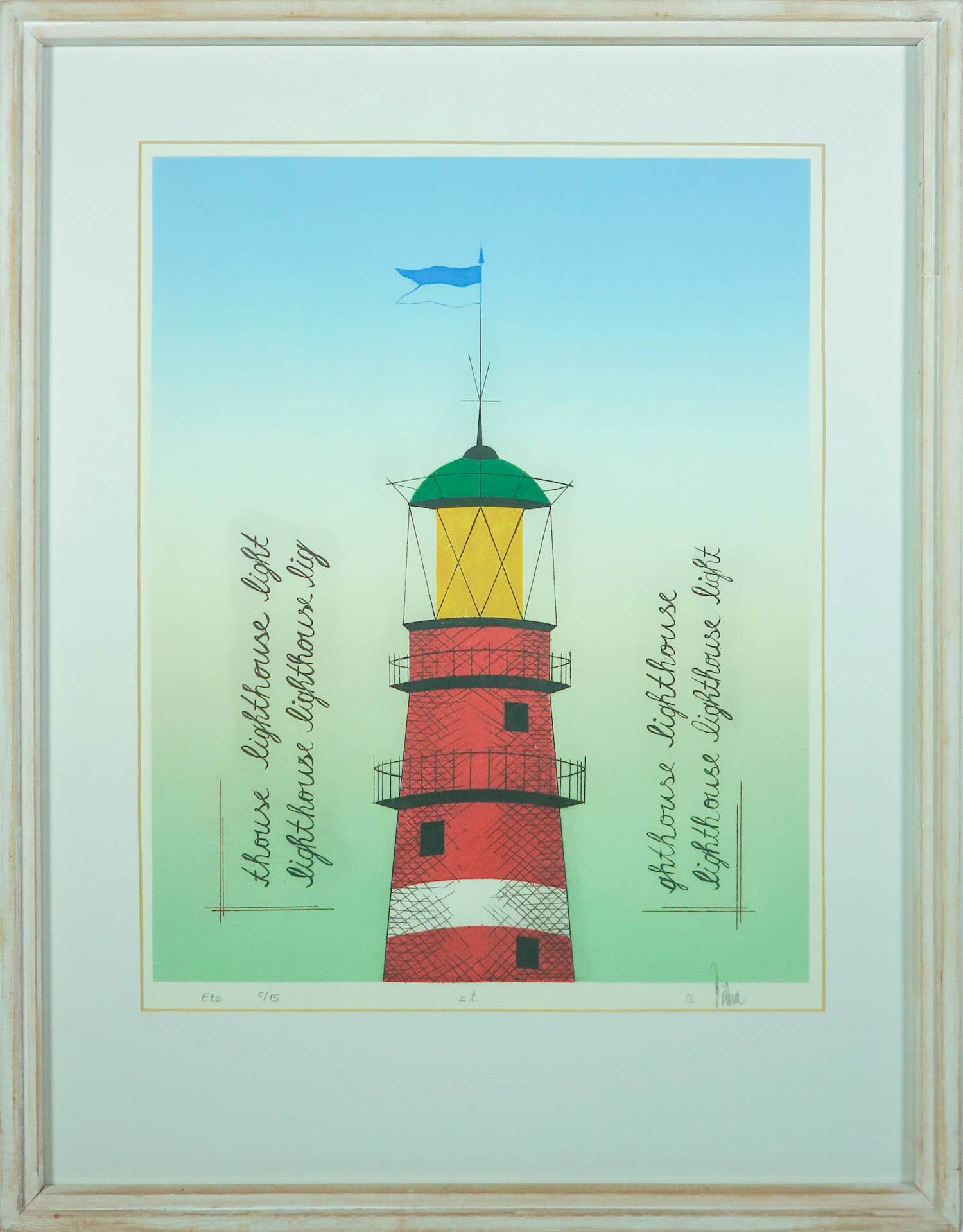 Helmut Böhm - Ets, Lighthouse - Ingelijst kopen? Bied vanaf 50!