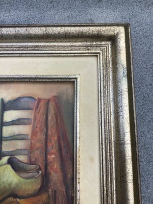 Niet of onleesbaar gesigneerd - Klompen op gematte stoel en netelse doek. kopen? Bied vanaf 1!
