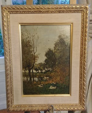 Julius J. van de Sande Bakhuyzen - Eenden tafereel kopen? Bied vanaf 430!