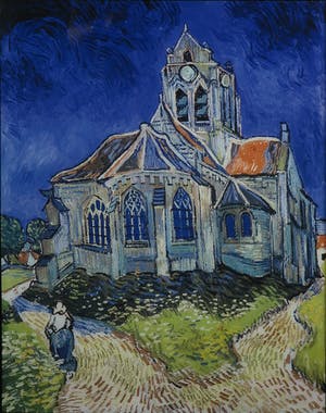 Paul Huf - Foto, De kerk in Auvers van Vincent van Gogh - Ingelijst kopen? Bied vanaf 1!
