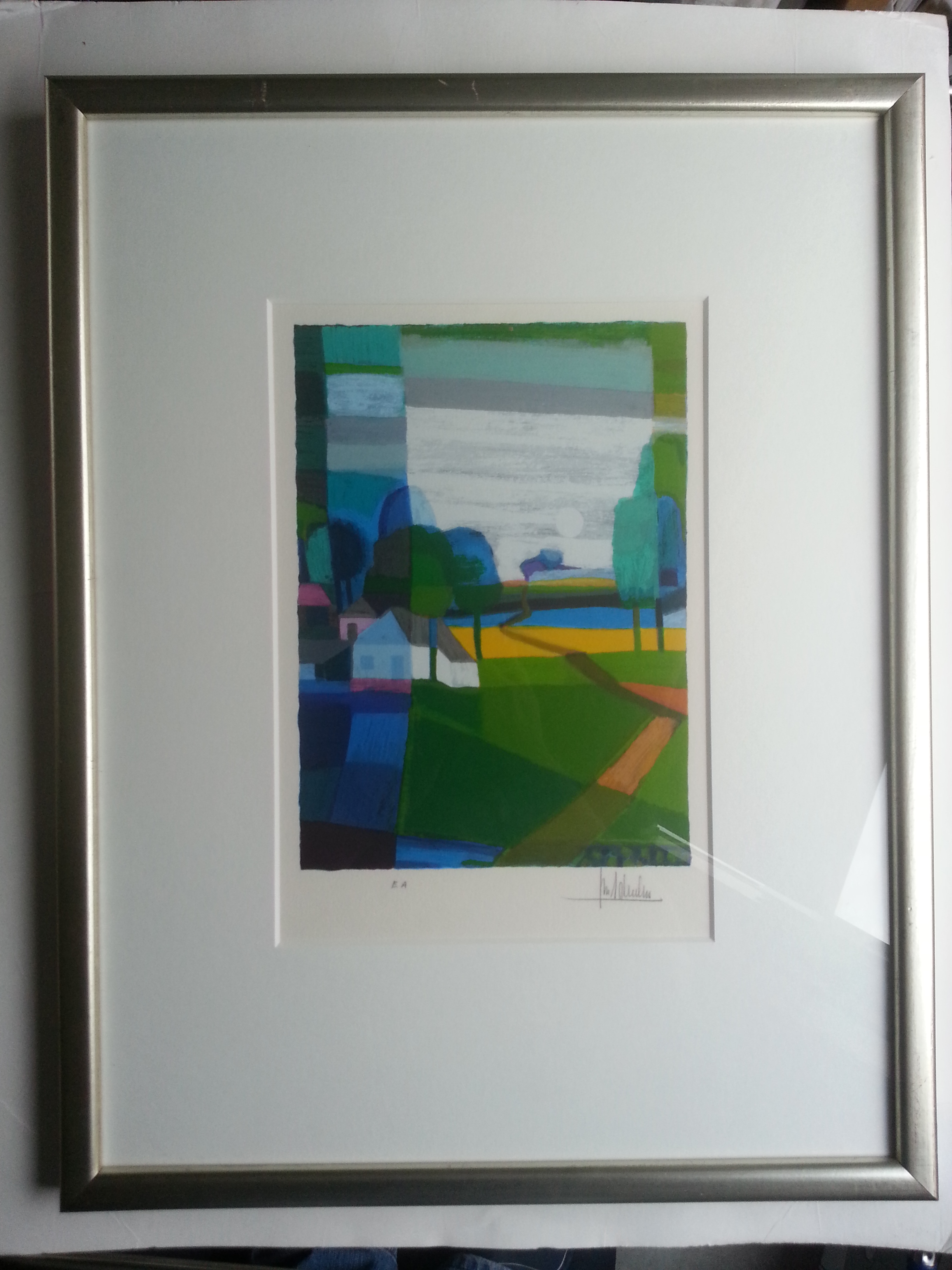 Ton Schulten - Landschap met huizen en bomen kopen? Bied vanaf 295!