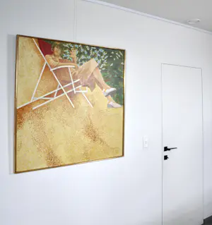 Aat Verhoog - PM – "Contre-jour" Tegenlicht, Olie op doek, Gesigneerd, 100x100 cm, 1978 kopen? Bied vanaf 490!