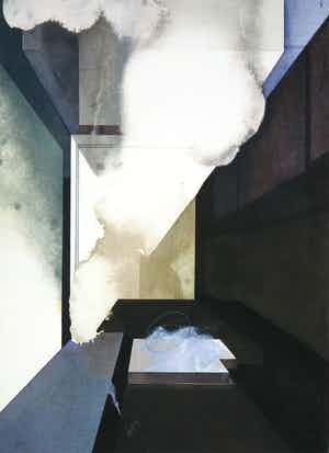 Ton Orth - Gouache en inkttekening, Abstract geometrische compositie verkocht voor € 100!