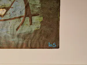 Wim Strijbosch - Bijzonder jaren 50 lyrisch expressief olieverf op doek abstract - gesigneerd kopen? Bied vanaf 80!