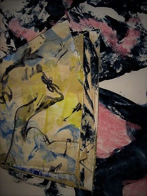 Karel Slingervoet - Grote Expressieve Collage van Haarlemse Materieschilder en Collagist kopen? Bied vanaf 1!