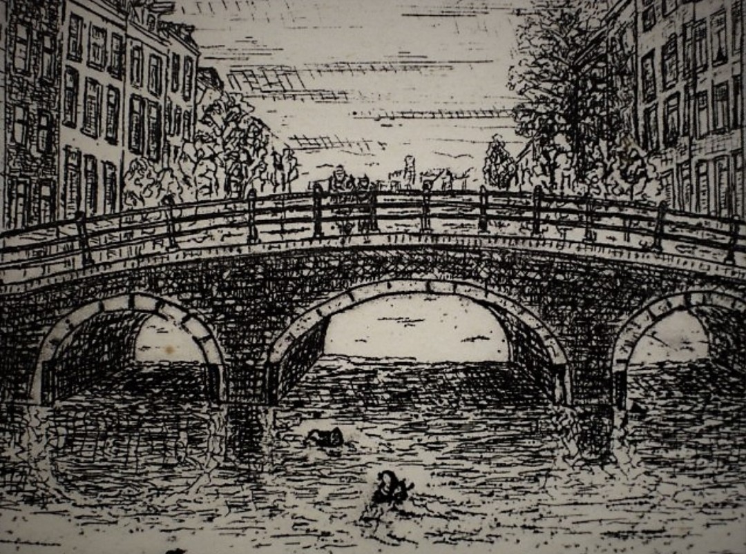 Niet of onleesbaar gesigneerd - Amsterdam Keizersgracht 1977 kopen? Bied vanaf 1!