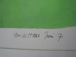 Henri de Haas - Karakteristieke Surrealistische Gouache "de Wandeling" gesigneerd 1971 GROOT! kopen? Bied vanaf 30!