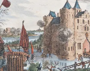 Simon Fokke - Slot Hagestein Utrecht Vijfheerenlanden Oude Gravure 1770 kopen? Bied vanaf 35!