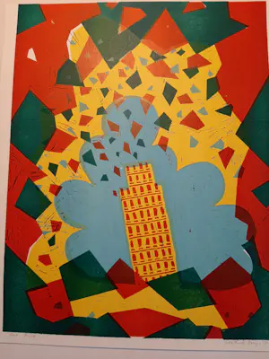Martin de Bruijn - Litho, Toren van Pisa. uit 1988 kopen? Bied vanaf 20!