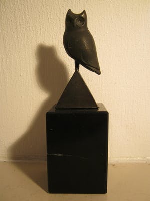 Brons (Onbekend) - Sculptuur van een uiltje kopen? Bied vanaf 40!