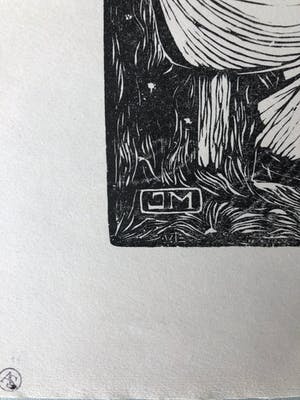 Jan Mankes - Houtsnede Koemelkster kopen? Bied vanaf 325!